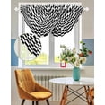 thumbnail image 3 of Waterfall Valances for Windows, Black White Plaid Kitchen Sheer Valance Curtains, Modern Buffalo Check Gingham Art Rod Pocket Elegant Swag Valances for Living Room Bedroom, 47.2"x38.5", 2 Panel, 3 of 8