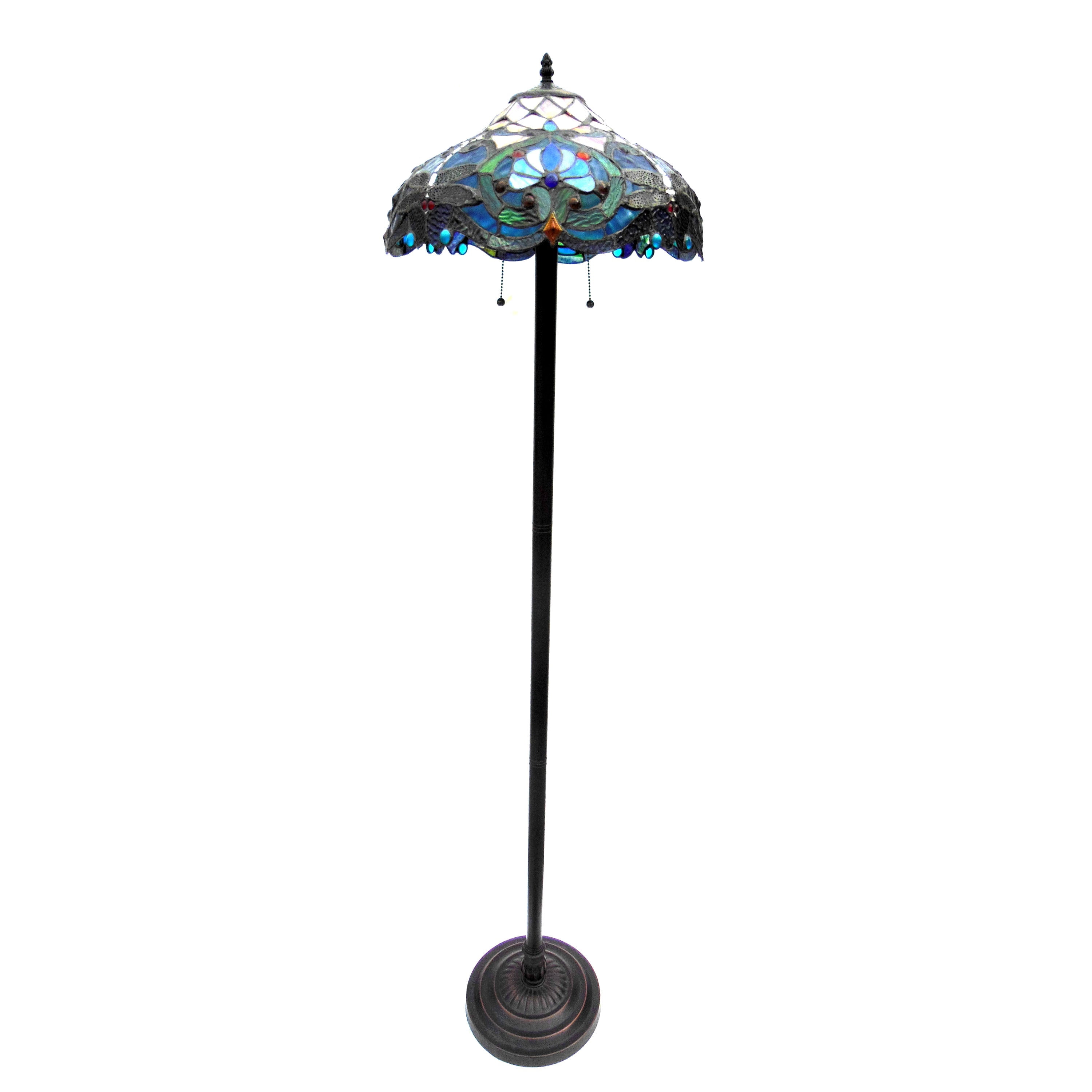 RADIANCE Goods Tiffany-Style 2 Light Victorian Floor Lamp 17" Shade
