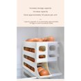 thumbnail image 4 of 30 Eggs 4 Tiers Egg Holder for Fridge Egg Holder Rolling Egg Dispenser for Refrigerator Egg Storage Container Roll Down Countertop (Clear, 33.5cm), 4 of 5