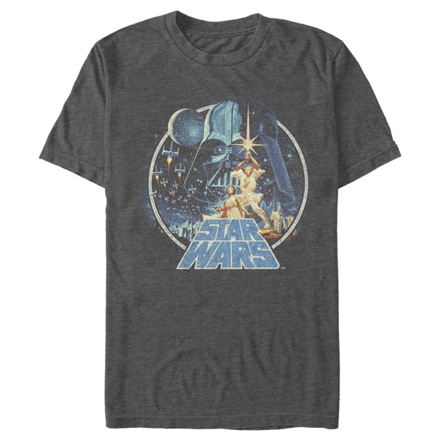 Men's Star Wars Classic Scene Circle T-Shirt - Charcoal Heather - Small
