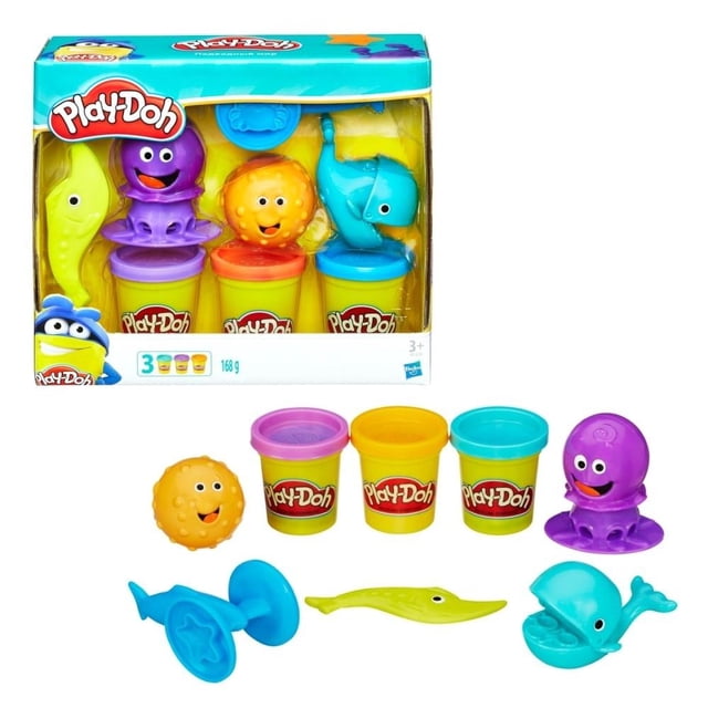 Masa moldeable Hasbro Play-Doh figuras acuáticas, para niños y niñas a partir de 3 años
