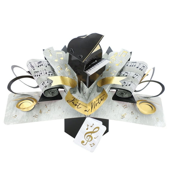 Pop-Up Greeting Card – Piano (Birthday)