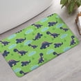 thumbnail image 2 of Green Cartoon Dinosaurs Ponds Pattern Bathroom Rugs Mat,Non Slip Microfiber Bathroom Rug,Rubber Backing,Soft Bathroom Mats for Bathroom Floor,Tub and Shower,17x30in(43x75cm), 2 of 5