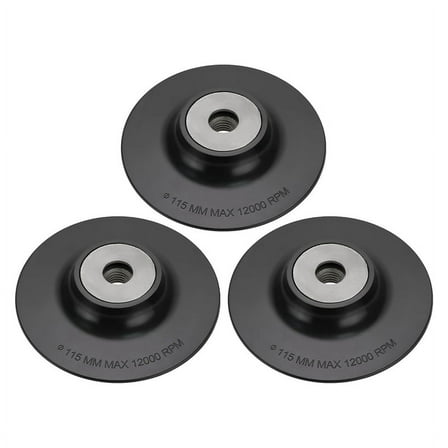 3 x Angle Grinder Backing Pads-Black