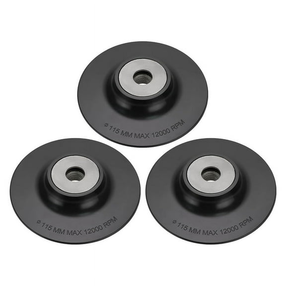 3 x Angle Grinder Backing Pads-Black