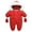Red, variant on Zpanxa Baby Boys Girls Rompers, Infants Pure Cotton Coverall, Baby Boys Hooded Romper, Snowsuit With Gloves And Booties Jumpsuit Outfits Outfits (6-24 Months)