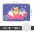 thumbnail image 2 of Kdxio Dog Washes in a Pink Bath,16" x 24", Non-Slip Front Door Mats,Outdoor Welcome Mat Washable, 2 of 9