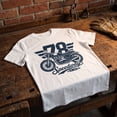 thumbnail image 3 of NUBILY Men's T-Shirts Graphic Retro 78 Speedway Motorcycle - 100% Cotton Vintage Biker Graphic Tee - Short Sleeve,White,2XL, 3 of 8