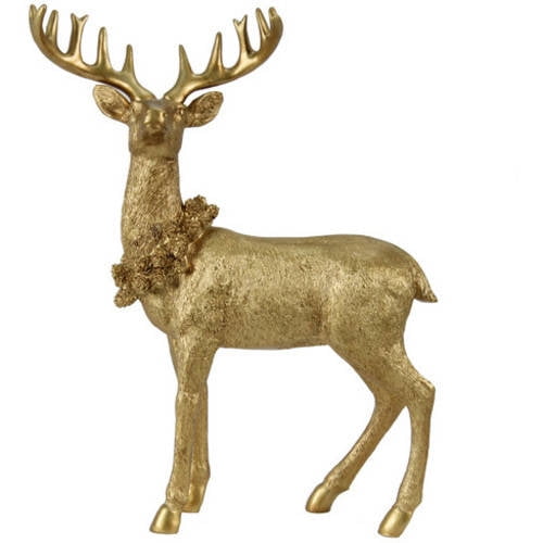 Holiday Time Standing Gold Deer Yard Decor - Walmart.com - Walmart.com