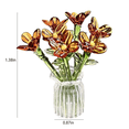 thumbnail image 5 of Mini Glass Flowers in Vase with Butterfly - Handmade Stained Glass Bouquet, Miniature Crystal Centerpiece for Desk, Table, Home, Office Decor, Gift for Mom Women(A), 5 of 5