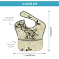 thumbnail image 2 of Bingfone Mess-Proof Baby Bib - Waterproof Bib for Baby Boy or Girl with Food Catcher Pocket, Unisex-Vintage Floral, 2 of 6
