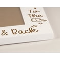 thumbnail image 3 of Darling Souvenir Made With Love Engraved Table Top Photo Frame Wooden Love You Moon & Back Quotes White Picture Frame Gift For Brothers Day, 5x7 Inches Vertical Photo Size, 3 of 6