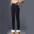 thumbnail image 3 of Gibobby Leggings Translúcido Mujer Leggings invierno para mujer, informales, Color sólido, elásticos, cintura alta, Capris, pantalones entrenamiento, pantalones estampados térmicos（Negro， XXXL), 3 of 5