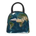 thumbnail image 1 of Lukts World Map Print Portable Lunch Bag, Lunch Bag Picnic Bag - Waterproof, Heat-insulating and Cold-insulating, Suitable for School, Work, 1 of 6