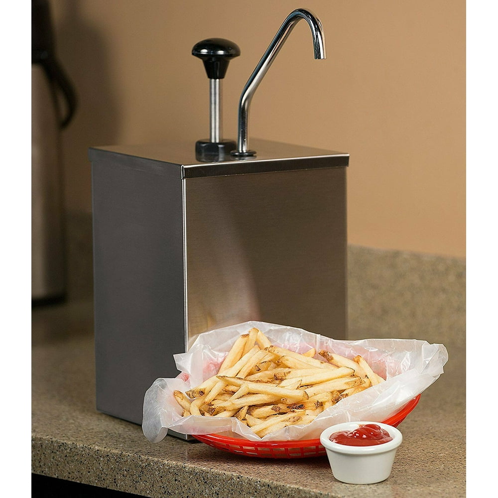 INTSUPERMAI Sauce Dispenser Pump Squeeze Condiment Dispensing Stainless