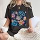 thumbnail image 4 of Fiudx Liquidación de Ahorros de Verano Camisetas Informales con Estampado de Flores para Mujer, Camisetas Extragrandes de Manga Corta, 4 of 7