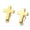Gold, variant on 8.5*11mm Black/Gold/Silver Cross Ear Studs Stainless Steel Women's Earring Gifts
