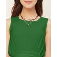thumbnail image 5 of Moomaya Elegant Solid Georgette Sleeveless 3/4 Jumpsuit - Regular Fit Romper, 5 of 9