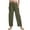 Army Green-A1, variant on Womens Wide Leg Pants Casual Loose Drawstring Flowy Summer Beach Palazzo Harem Pants with Pockets Army Green L