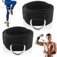 thumbnail image 1 of HAHADAXA Fitness Ankle Straps, Ankle Workout Strap for Gym Machines Exercise, 2 PCS Adjustable Neoprene Padded D-Ring Exercises Belt Band Attachment for Cable Machines Leg Extensions, Abs and, 1 of 7