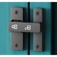 thumbnail image 3 of Easy Installion Designs 180 Degree Door Latches Lock for Extra Privacy in Hotel Offices Supplies and Garages Use, 3 of 15