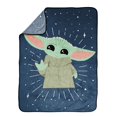 thumbnail image 2 of Baby Yoda Use The Force Kids Throw, 46 x 60, Microfiber, Blue, Star Wars, 2 of 5