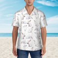 thumbnail image 4 of Balery Rabbit Eating Print Men's Hawaiian Shirts Short Sleeve Beach Shirt Relaxed Fit Vacation Button Down Shirts-Small, 4 of 9