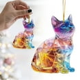 thumbnail image 2 of MOQIN Colorful Kitten Desktop Standing Decoration,Acrylic Decorative Sign Cat Figurine,2D Flat Decoration,Cat Lovers Gifts,Valentines Day Gifts,for Christmas Tree Holiday Decoration, 2 of 8