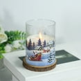 thumbnail image 4 of Luoshdecor Village Plastic Flameless Candles,Battery Operated Pillar Candle Christmas Church Decorations for Home Party, Winter Holiday DIY, Gifts 3.9 in, 4 of 6