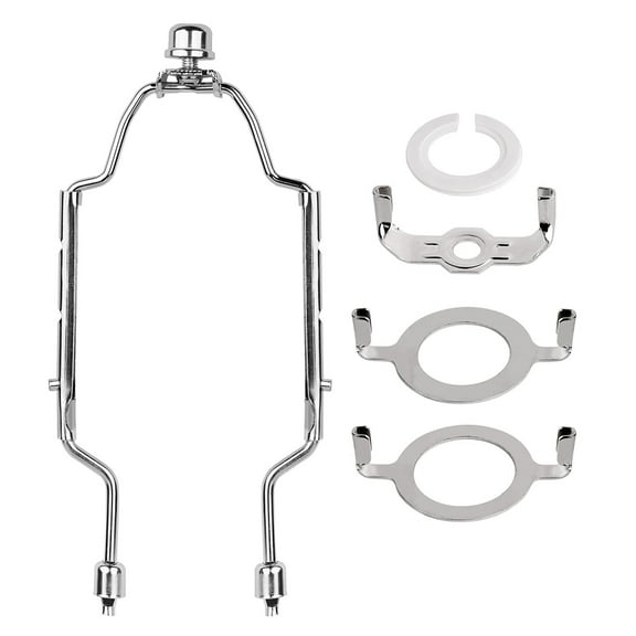 TWDRTDD Adjustable Lamp Harp Kit with E14/E26/E27 Adapters (5 Count)