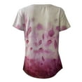 thumbnail image 4 of DPTALR T-Shirt à Col en V Imprimé pour Femmes Manches Courtes Tee Décontracté Blouse, 4 of 5