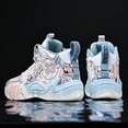 thumbnail image 6 of Novetra Men's high top graffiti fashion leather round toe strap cushioning lightweight and comfortable casual basketball shoes Running Shoes - WHITE_5, 6 of 7