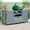 Grey+Blue, variant on Outdoor Kitchen Island for Big Green Egg Grills, Solid Wood Outdoor Grill Cart with Tabletop Grill and Stainless Steel Top, Drawer, Compatible with Large Big Green Egg, Kamado Joe Gray Blue