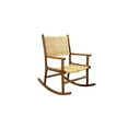 thumbnail image 4 of Contemporary Home Living Woven Rattan Rocking Chair - 41.75" - Caramel Brown, 4 of 9