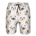 thumbnail image 3 of Cauagu Bulldog Face Print Men's Swim Trunks,Hawaiian Bathing Suit Swimsuits Beach Shorts with Pockets for Men Quick Dry Swimming Board Shorts-XX-Large, 3 of 6