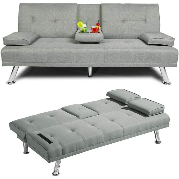 Futon Sofa Bed Twin Size Sleeper, Fabric Twin Sleeper Chair Bed