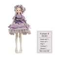 thumbnail image 3 of Sadie 1/4 Ball Jointed Doll Sadie Fullset B Bariy Big Chest BJD Purple Lolita Cake Dress with Hat  Elegant Female, 3 of 7