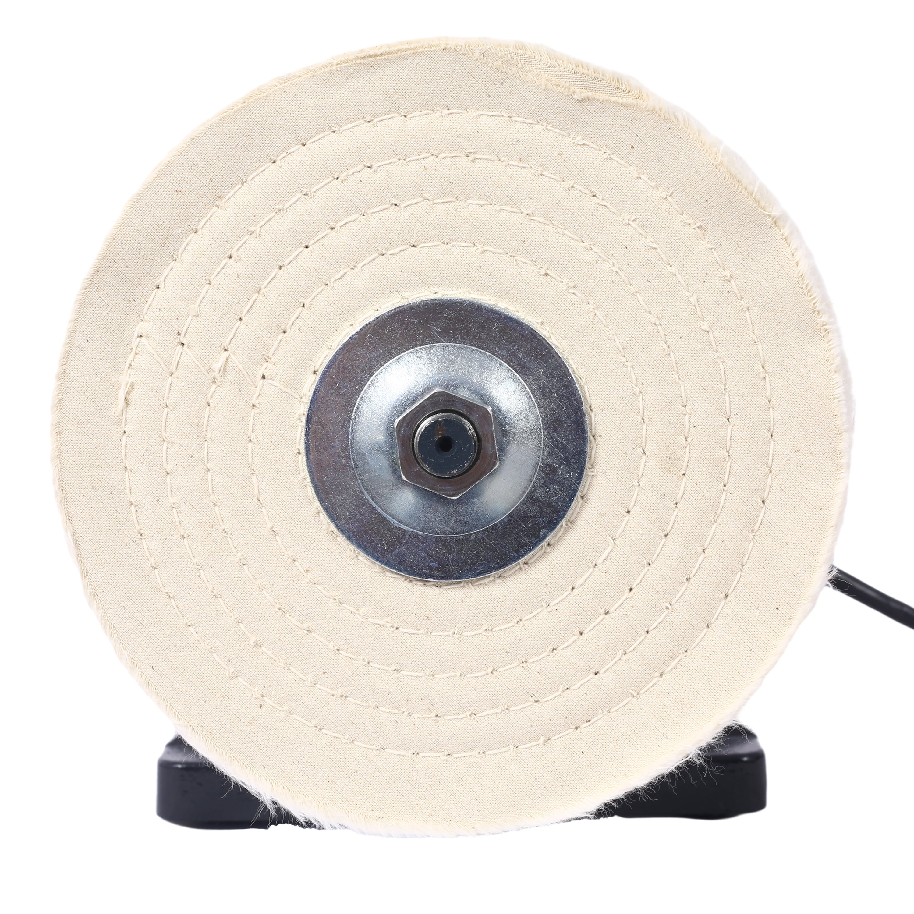 Extra long 8-Inch Electric Polisher Benchtop Buffer Grinder -4 Pole motor; Includes 4PCs 80Ply Thic Buffing Wheels Ideal Benchtop Buffing Machine for Polishing Metal, Jewelry, Knives, Wood, Jade,etc