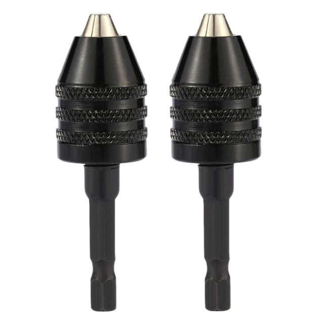 2x Destornillador De Portabrocas Adaptador De Destornillador De Convertidor De Amoladora De Taladros 1/4 '' DYNWAVEMX Mandriles de taladro sin llave 1/4