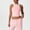 Pink, variant on pstuiky Women's High Neck Sleeveless Crop Tank Top - Racerback, Solid Color, Soft Stretchy Fabric Lightweight Workout Casual Wear