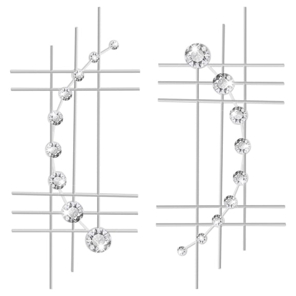4 Pcs Metal Wall Art, Silver Polygonal Design for Living Room, Modern Home Wall Decor with Reflective Beads, Abstract Geometric Accent, Long-lasting Iron Sculpture, 36 x 12 cm/14.17 x 4.72 in