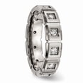thumbnail image 4 of Titanium Brushed/Polished Grooved CZ Ring Size: 11; for Adults and Teens; for Women and Men, 4 of 6