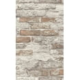 thumbnail image 1 of Brown & White Concrete Brick Effect Wallpaper R8388, 1 of 3