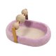 thumbnail image 3 of Cama para gatos con pelota de sisal, accesorios para mascotas, juguetes de entrenamiento, rascador ovalado para gatos. Púrpura, 3 of 9