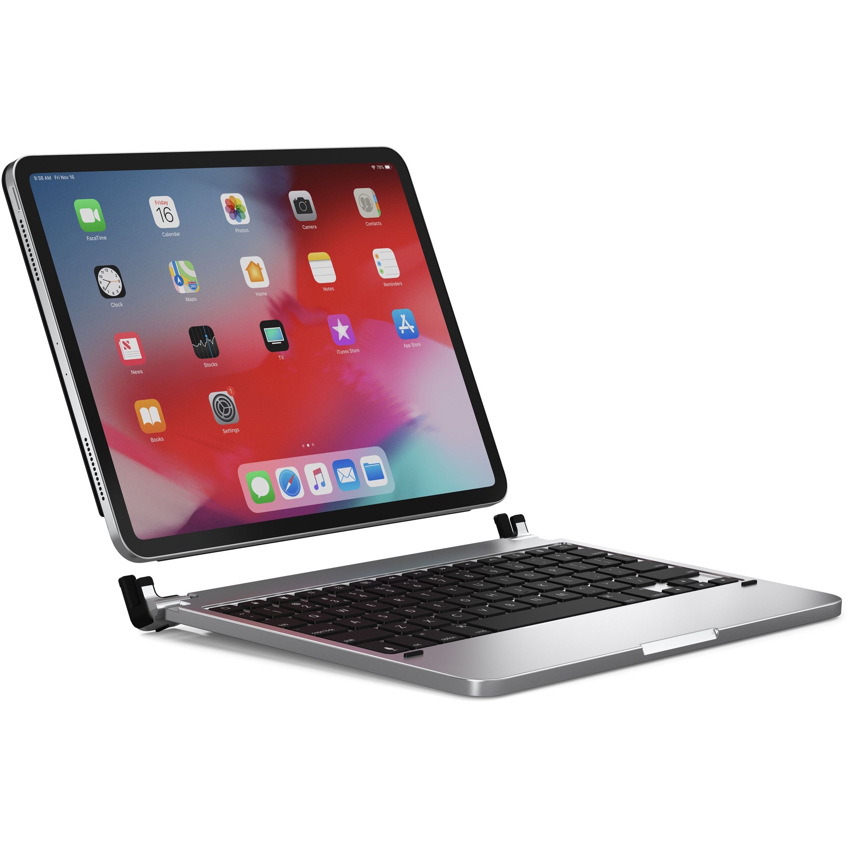 Brydge 11" Pro Wireless Bluetooth Keyboard for iPad Pro 11", Silver