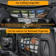 thumbnail image 2 of Car Ceiling  Net with 3 Pockets,31.5"x21.6" Car Overhead Storage Mesh Organizer,Double Layer Roof Mesh Camping Overlanding Gear Must Haves  Net,Road Trip Essentials, 2 of 8