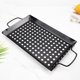 thumbnail image 3 of Camping Grill Topper BBQ Sartenes para asar Bandejas antiadherentes para barbacoa con asas para cocinar carne, verduras y, 3 of 9