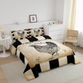 thumbnail image 2 of Funny Rooster Comforter Set Full Size, Farm Animal Bedding Set Chicken Gifts For Chicken Lovers, Rustic Farmhouse Duvet Insert Black White Buffalo Plaid Down Comforter With 2 Pillow Cases, 2 of 6