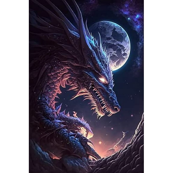 wooden puzzle Dragon in a Mysterious, Moonlit Environment Intelligent Game Fit togather a magic Art for home Decoration or Prensent 1000 pieces
