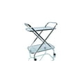 thumbnail image 2 of Modern Bar Cart with Chrome Finish - Stylish Serving Trolley for Drinks & Snacks - Anne Home X-Shape Design, 2 of 3
